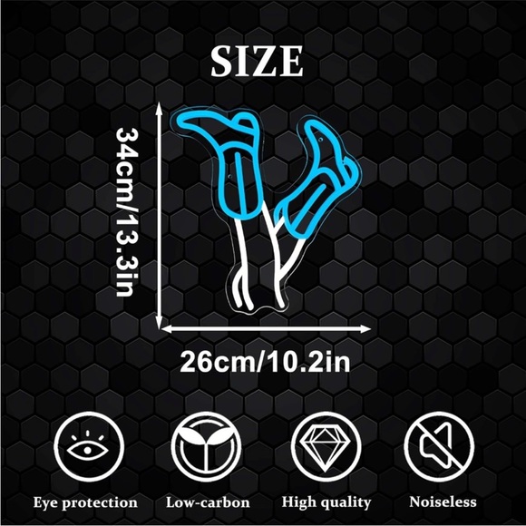 Neon Cowgirl Boot Blue White Bday Party Wall Indoor Outdoor Gift Light LED Decor - Picture 5 of 7